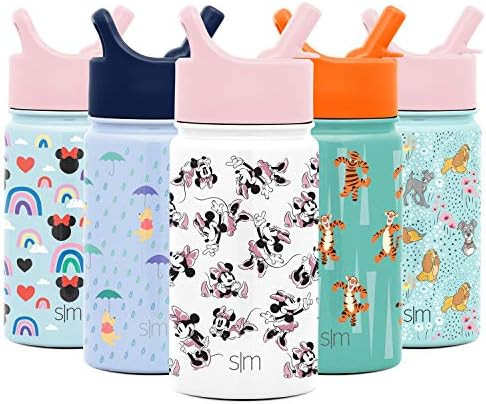 Simple Modern 14oz Disney Summit Kids Water Bottle Thermos with Straw Lid - Dishwasher Safe Vacuu... | Amazon (US)