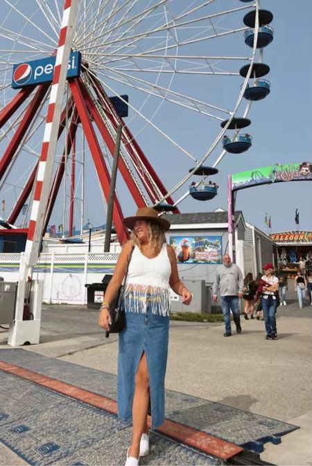 Country concert outfit, festival outfit, affordable and comfortable festival look, denim midi skirt, bridal outfit, bachelorette party outfit for the bride, spring look, spring outfit, concert outfit, fedora hat, date night outfitt

#LTKFindsUnder50 #LTKStyleTip #LTKSeasonal