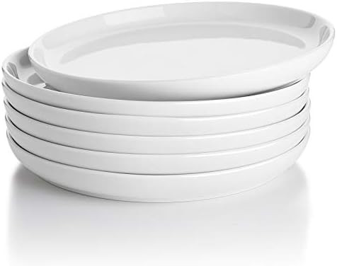 Amazon.com | Sweese 155.001 Porcelain Round Dessert Salad Plates - 7.4 Inch - Set of 6, White: De... | Amazon (US)