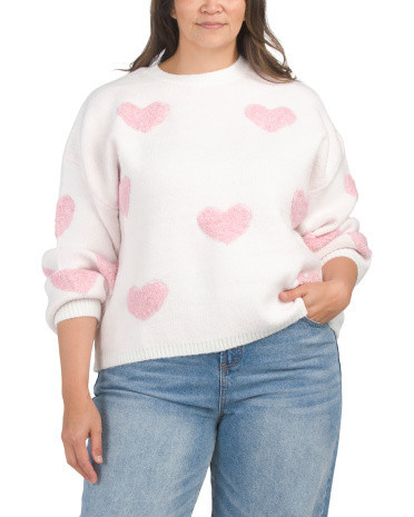 Plus Heart Sweater for Women | Polyester/Nylon/Acrylic | Marshalls
