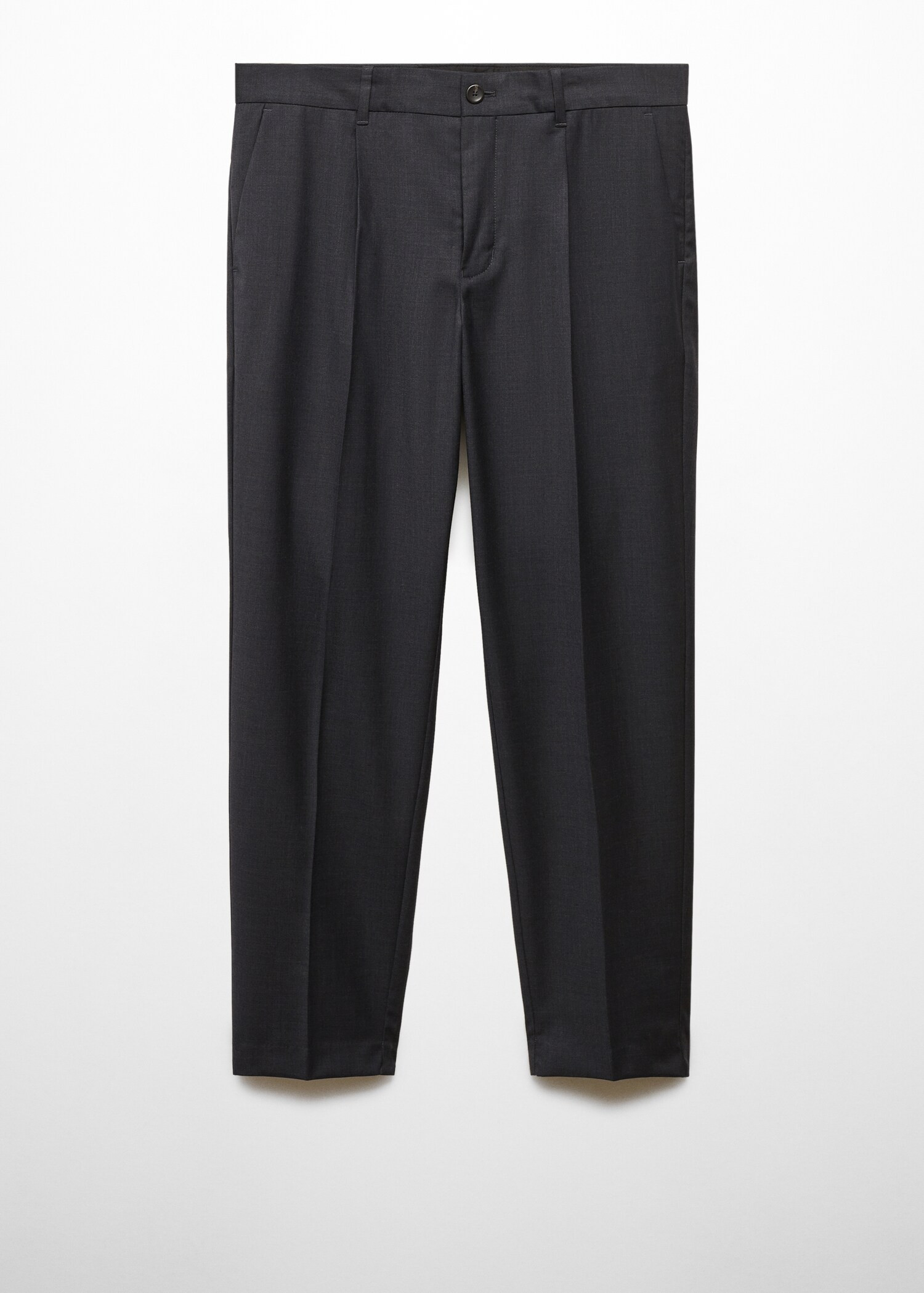 Virgin wool pleated trousers - Men | MANGO United Kingdom | MANGO (UK)