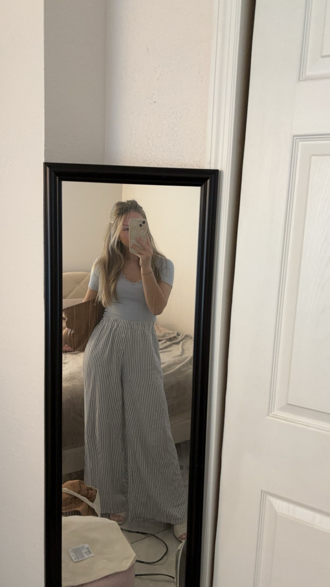 Casual blue striped pants summer outfit🤍

#LTKSeasonal #LTKootd