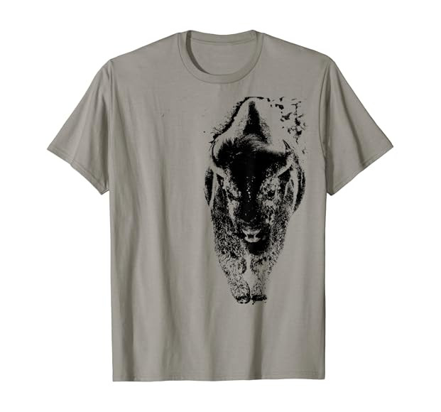 Buffalo Shirt American Bison Shirt snow Western Shirt Gift T-Shirt | Amazon (US)
