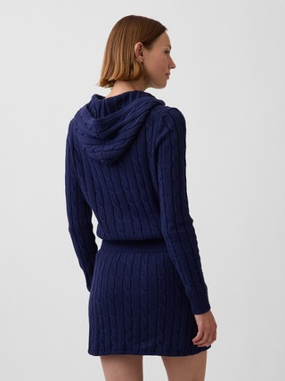 100% Cotton Cable-Knit Zip Cardigan | Gap (US)