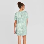 Women's Tie-Dye Print Short Sleeve Beautifully Soft Nightgown - Stars Above™ Mint | Target