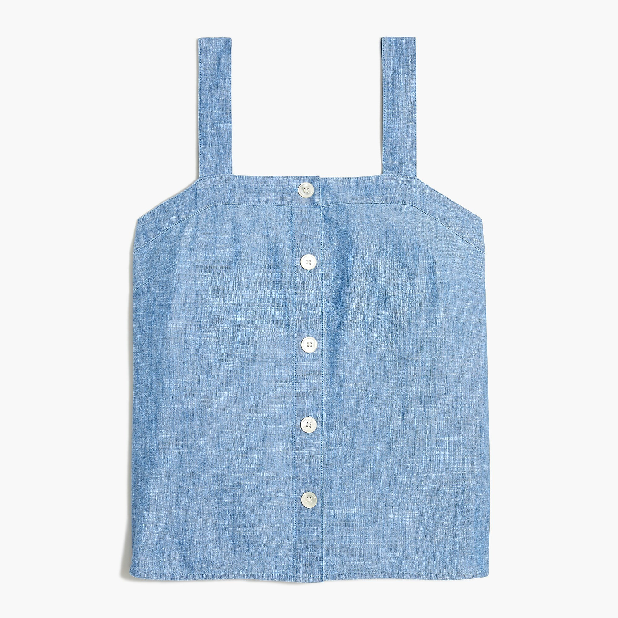 Linen-blend button-front tank | J.Crew Factory