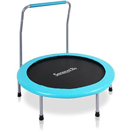 Kids Trampoline Portable & Foldable 36 Inch Round Jumping Mat for Toddler Durable Steel Metal Constr | Amazon (US)