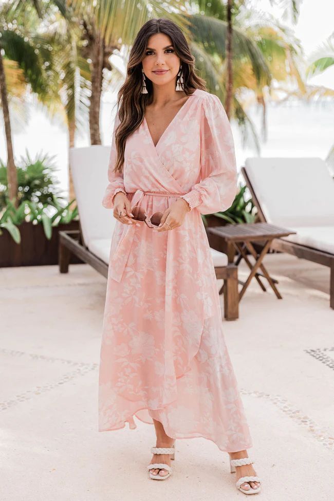 Sight Set On Tonight Mauve/Ivory Floral Maxi Dress | The Pink Lily Boutique