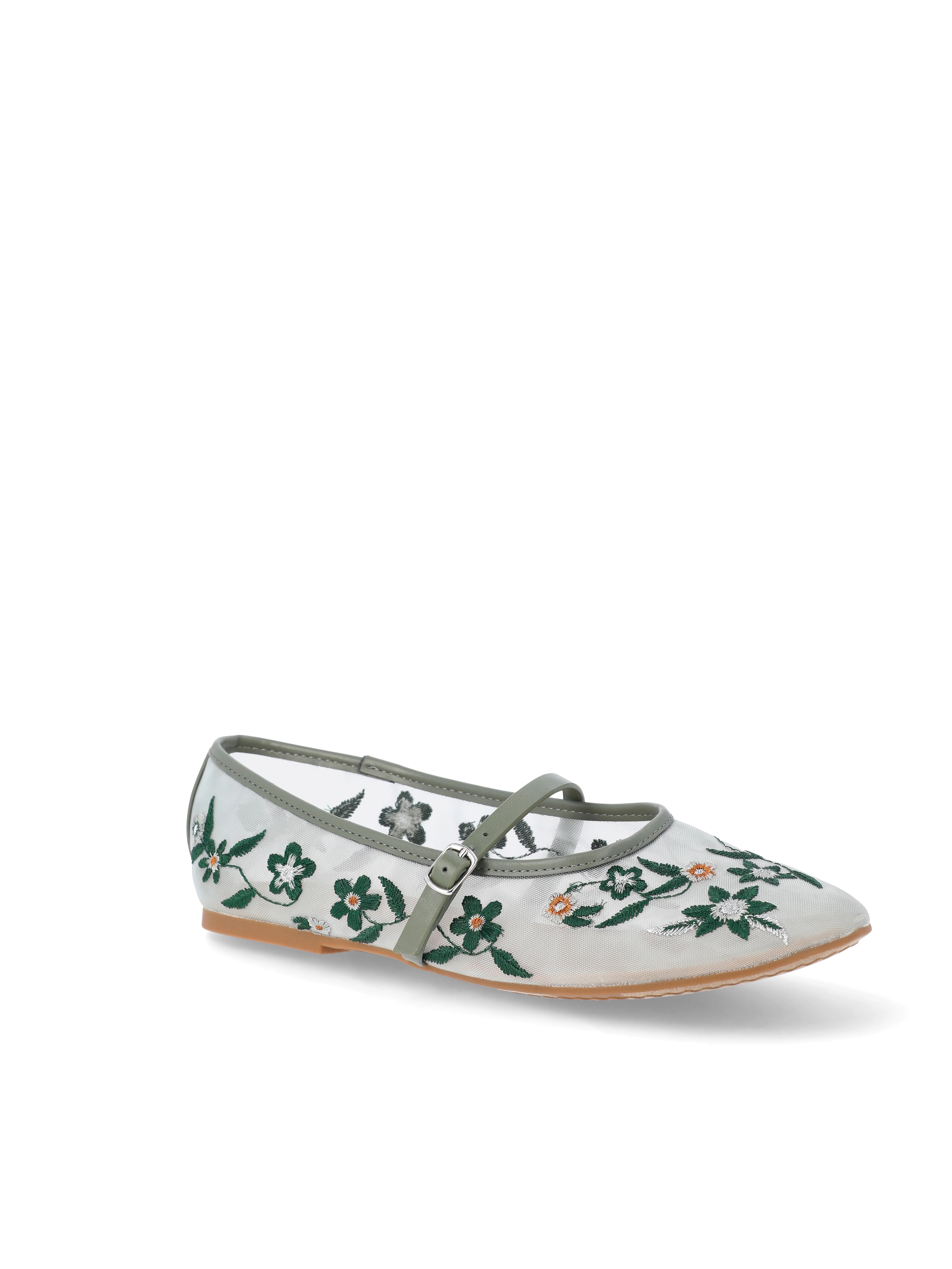 Time and Tru Women's Floral Mesh Mary Janes | Walmart (US)