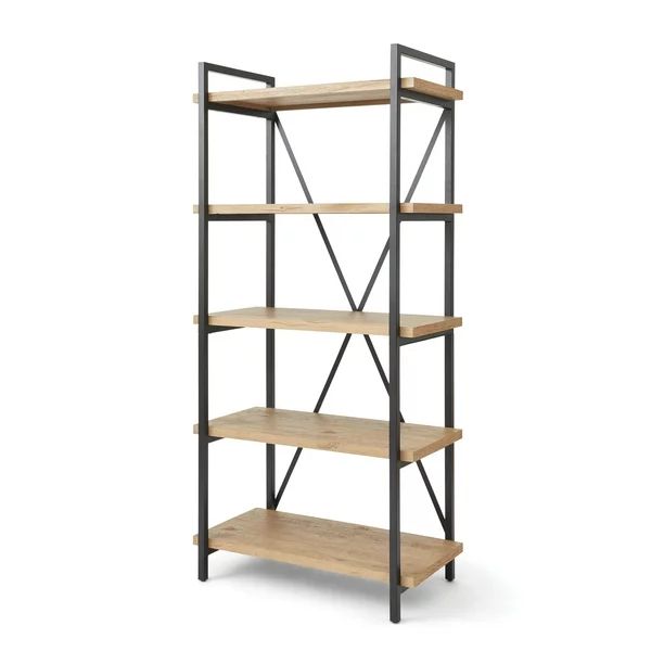 Better Homes & Gardens Jace 5 Shelf Bookcase, Natural Oak | Walmart (US)