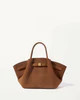 Hana Faux Suede Tote Bag - Brown | JW PEI US