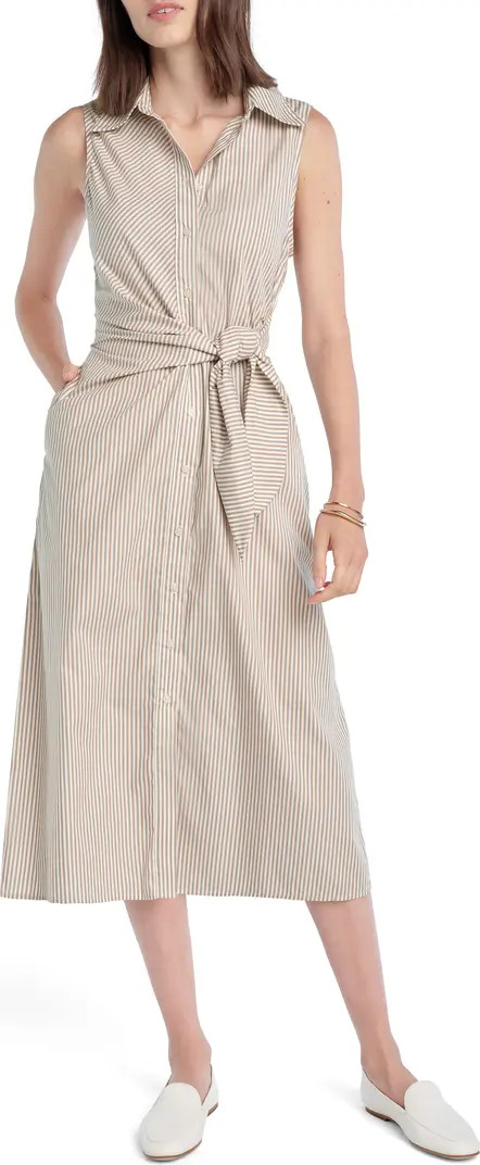 The Good Behavior Stripe Tie Waist Shirtdress | Nordstrom