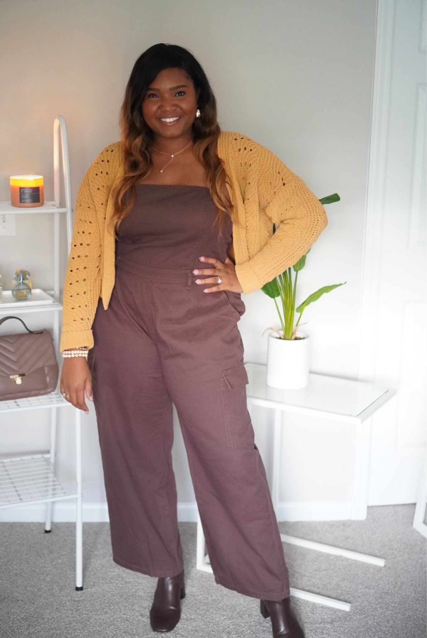 Loving this cargo jumpsuit that can be styled so many different ways this fall! I opted for a casual comfy look with a cropped cardigan 🤎💛

Jumpsuit - size 1XL
Cardigan - L

#LTKplussize #LTKSeasonal #LTKstyletip
