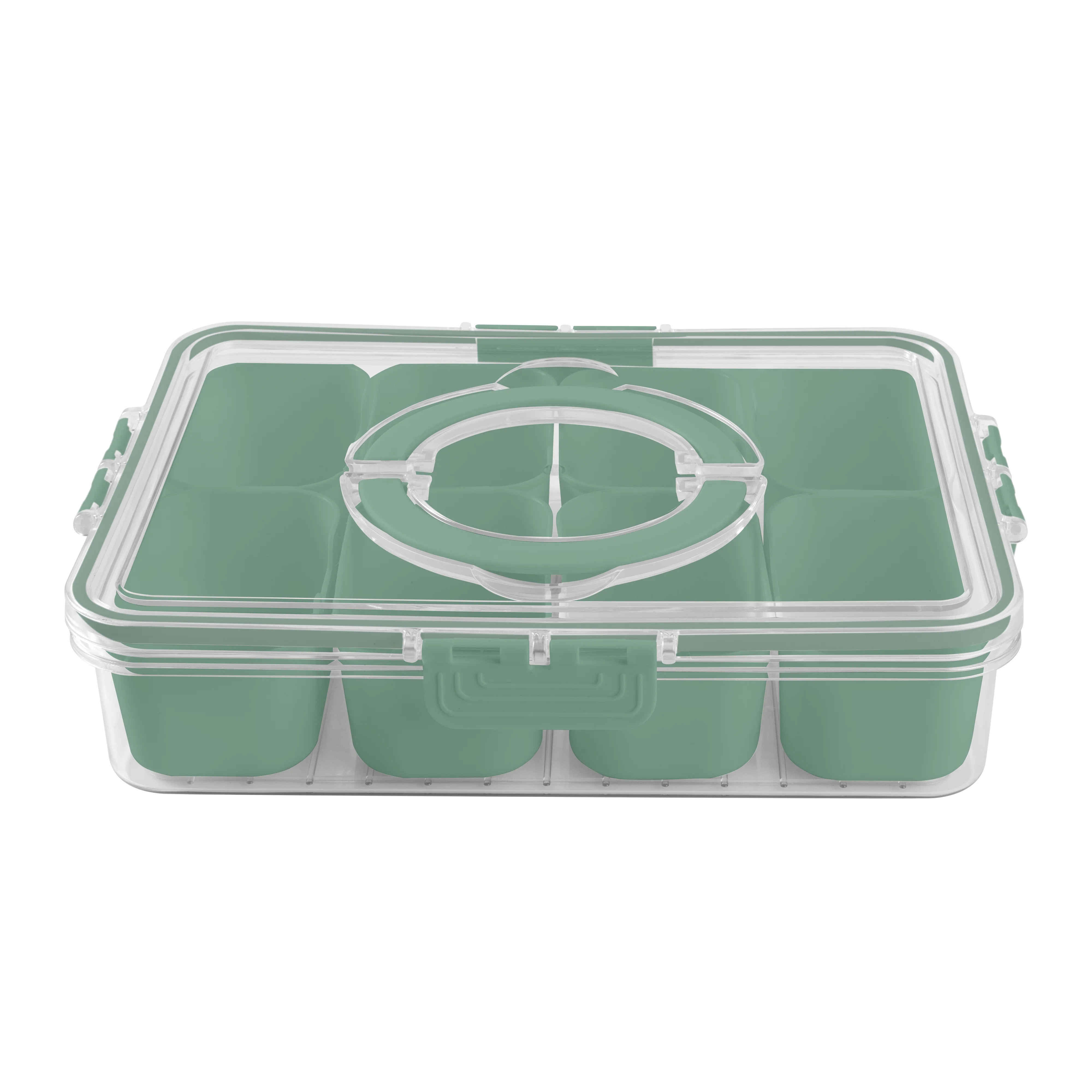 Cook With Color 8-Compartment Snackle Box, Charcuterie Container, Divided Serving Tray with Lid &... | Walmart (US)