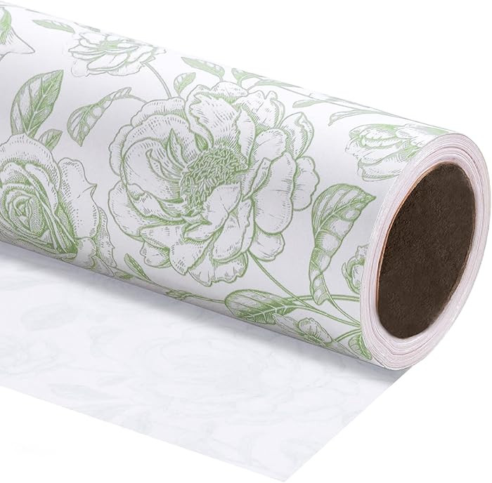 Amazon.com: WRAPAHOLIC Kraft Floral Wrapping Paper Roll - Mini Roll - 17 Inch x 9.8 Feet - Vintag... | Amazon (US)