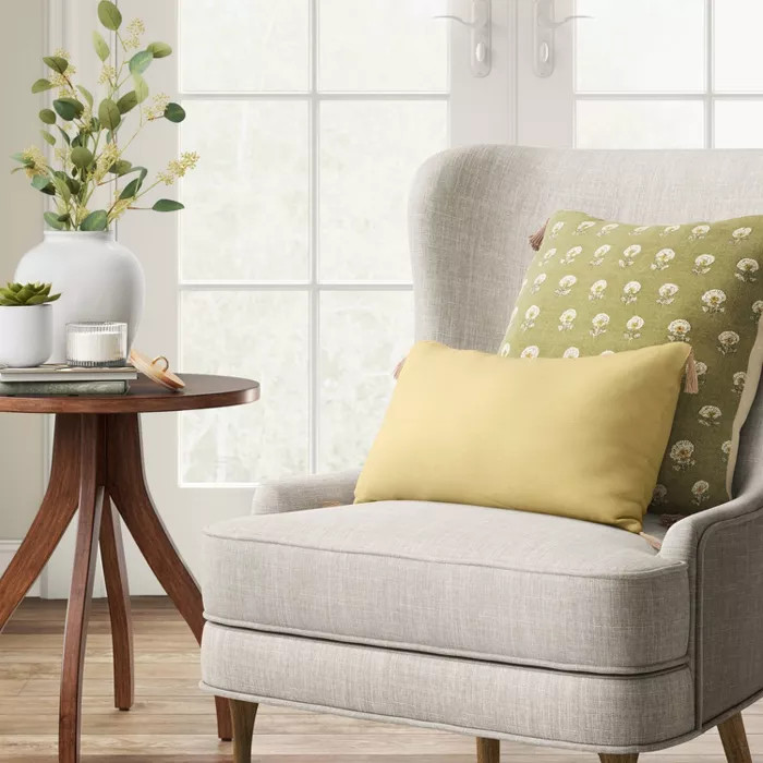 Washed Linen Lumbar Throw Pillow with Tassels - Threshold™ | Target