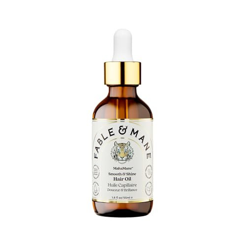 Fable and Mane MahaMane Smooth & Shine Hair Serum - Protective Oil Treatment for Dry, Damaged Hair. 1.8FL oz | Amazon (US)