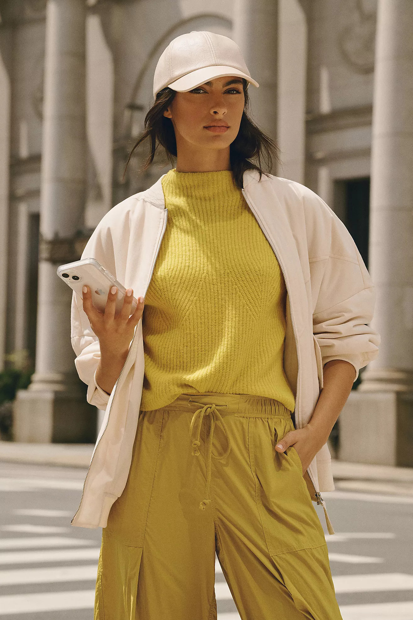 Maeve Mock-Neck Muscle Crop Sleeveless Sweater | Anthropologie (US)