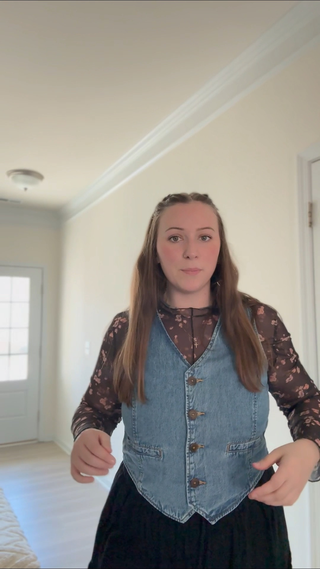 Don’t mind the tv in the background lol 
Undershirt (xl) and pants I sized down to a (medium)are from Amazon and vest (large) is from old navy! 

#LTKSpringSale #LTKMidsize #LTKFindsUnder50