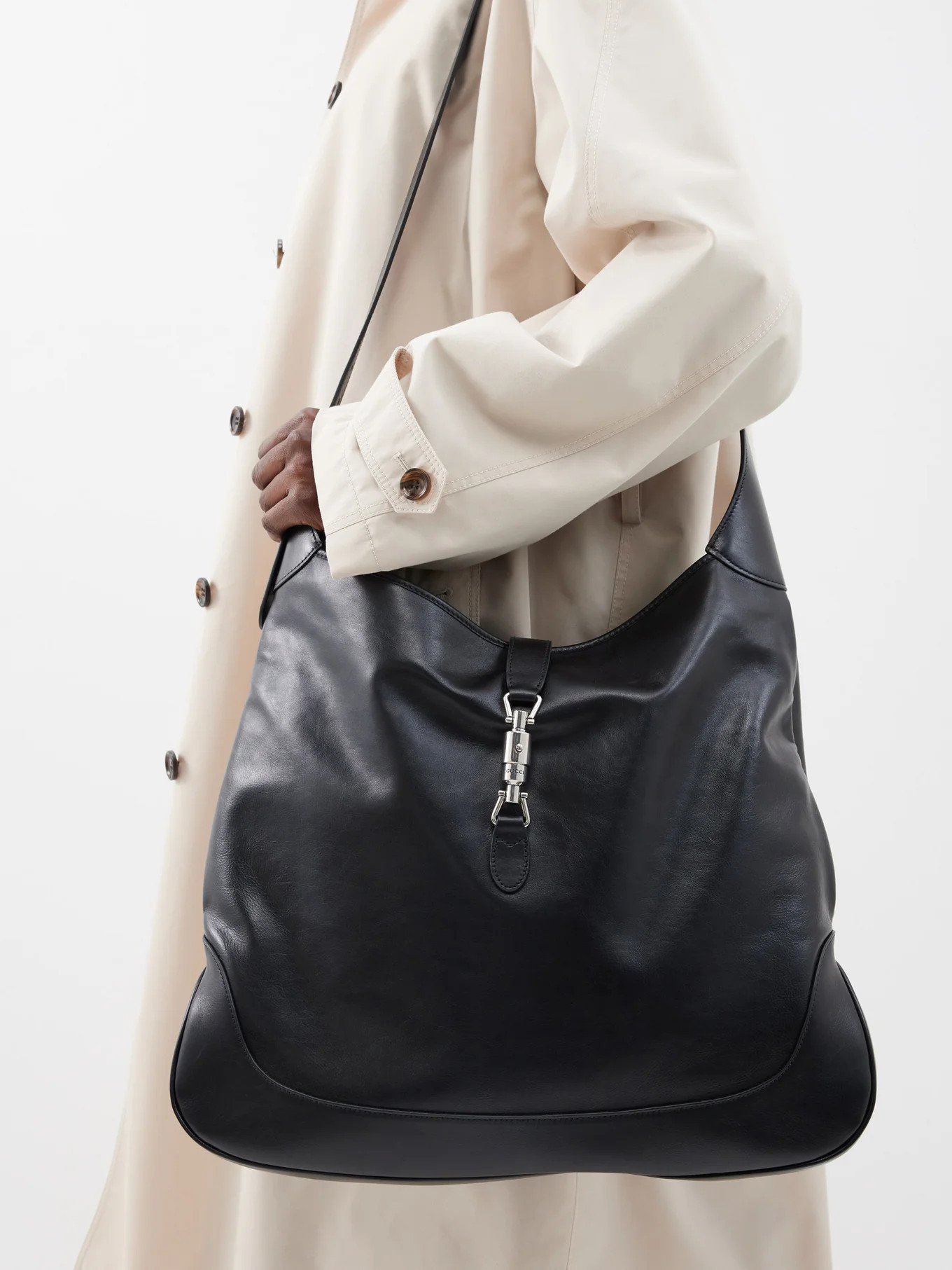 Jackie relaxed leather shoulder bag | Gucci | Matches (UK)