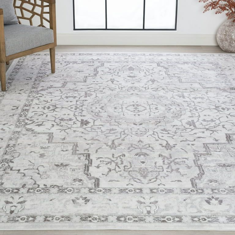 Traditional 8x10 Area Rug (7'10'' x 10'2'') Oriental Gray Living Room Easy to Clean | Walmart (US)