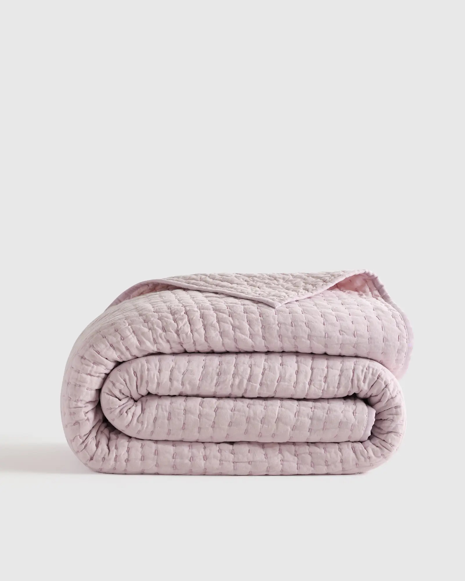 European Linen Cotton Stitch Quilt | Quince