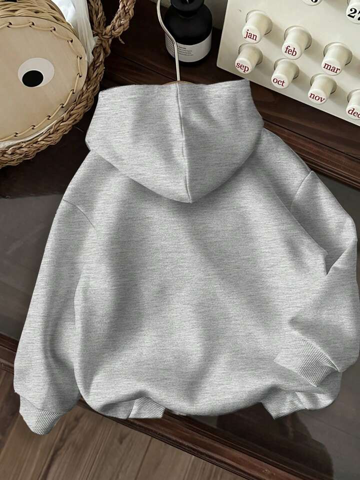 SHEIN EZwear Casual Minimalist "Los Angeles" Print Hoodie Sweatshirt, Loose Fit For Women | SHEIN