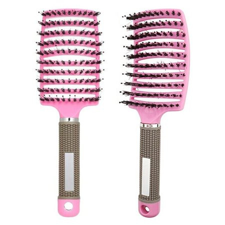 Voremy Magical Brush Detangle Detangling Natural Boar Bristle Hair Brush Curved | Walmart (US)