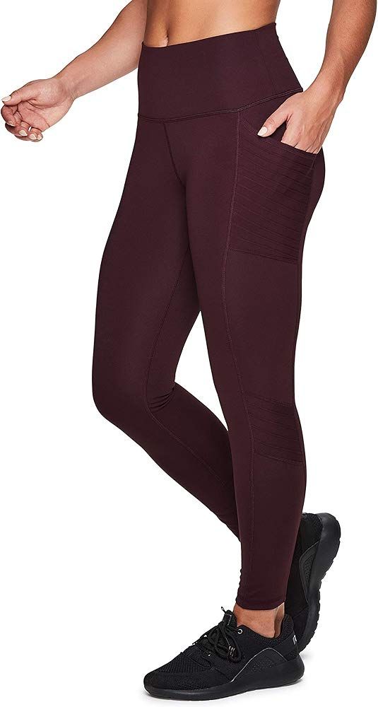 Active Women's Fashion Super Soft Peached Full Length Solid Workout Running Yoga Leggings with Po... | Amazon (US)