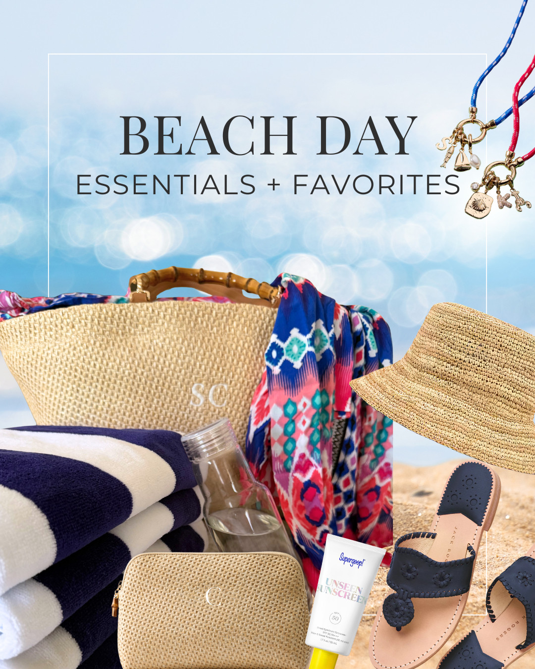 The Beach Bag Edit You’ll Use All Summer

All of these make the transition from beach to lunch or dinner feel effortless.

A waterproof raffia tote, soft cabana towels, cute cover ups, sandals, sunscreen, sunglasses, a straw hat, and kindle. 

beach day essentials | beach bag essentials | pool day essentials | beach vacation packing list | summer sandals | preppy beach style | coastal summer style | LTK summer finds 

 #LTKootd #LTKSeasonal #LTKTravel