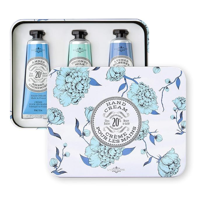 La Chatelaine Hand Cream Trio Tin Gift Set | Ready-To-Gift Decorative Tin | Plant-Based | Made in... | Amazon (US)