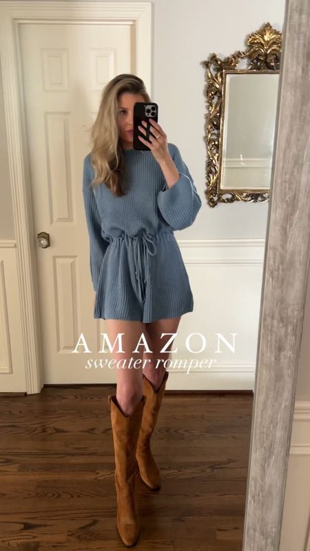 The cutest sweater romper at a great price! Love this color, but it comes in more color options too. 

I’m 5’7 wearing a size small! 

Amazon fashion, Amazon, find Amazon romper sweater, romper, transitional winter, spring outfits, western style boots for leather boots, cute outfits from Amazon  

#LTKSeasonal #LTKfindsunder100 #LTKfindsunder50
