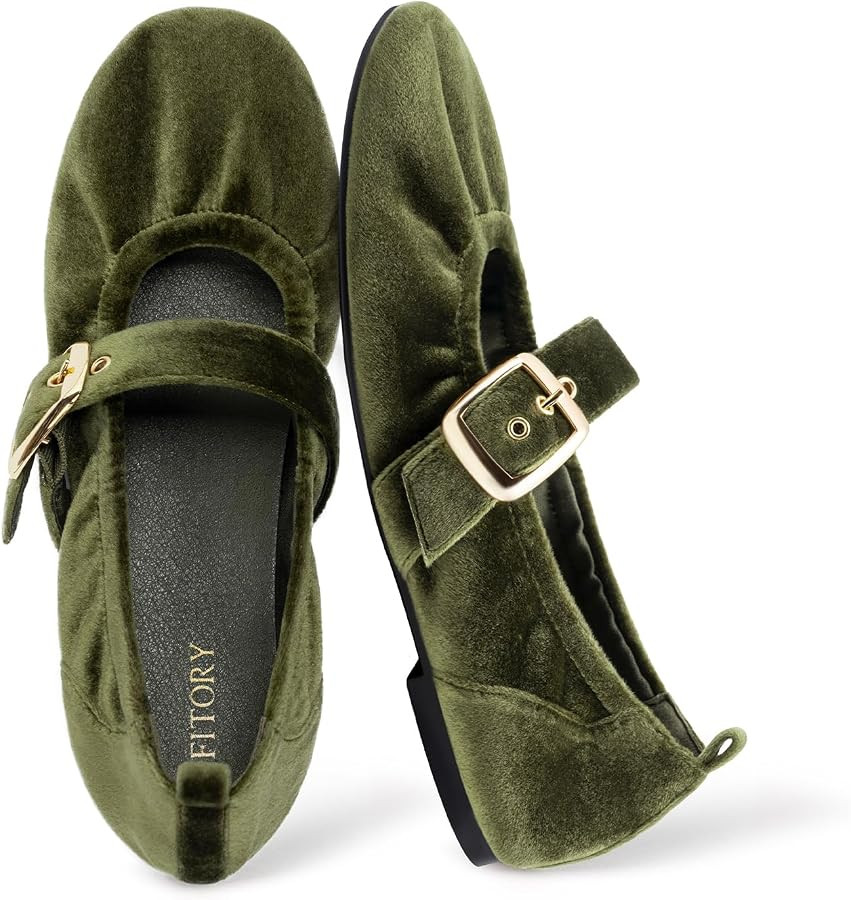 FITORY Mary Jane Shoes Ballet Flats for Women Dressy Casual Business | Amazon (US)