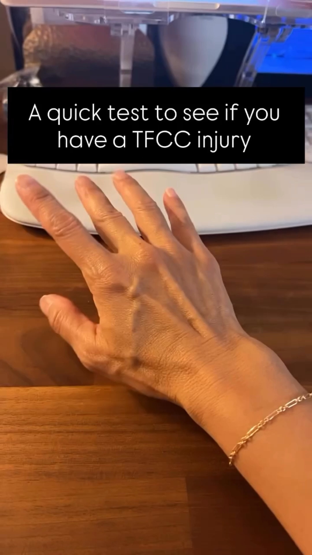 What is a TFCC injury?

✨ But before we continue, make sure to SAVE THIS for later to refer back to/FOLLOW us for more tips and decreasing your pain/SHARE with another!✨

TFCC stands for triangular fibrocartilage complex.

A lot of words for a spot so small on our body!

However, the TFC is very important in providing stability and mobility to the wrist!

So when it is injured, it can cause not only a lot of problems with wrist use but  PAIN also. 

So did you try this test? What happened? Pain?

Let me know! 

By the way, if you do have this and want to learn what you should do about your pain then grab my guide. 

It details my therapeutic home program and tells you what you should be doing week by week!

To grab it just comment “TFCC” below.

Hi my name is Rose and I am an Orthopedic occupational therapist and certified hand therapist for the last 20 years.  I specialize in treating injuries of the hands to the shoulders.  My goal is to provide effective solutions for those ready to get their life back!!

#wristpain #wristpainrelief #wristpaintreatment #tfcc
