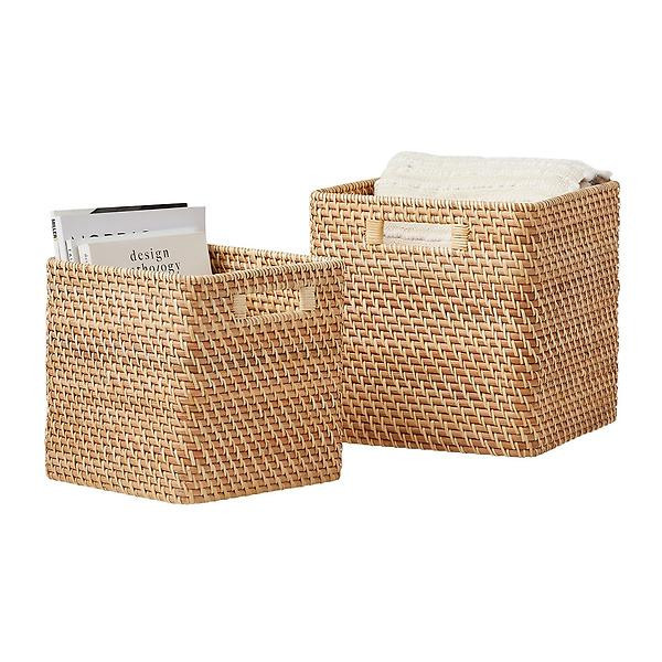 The Container Store Ori Curved Rattan Cubes | The Container Store