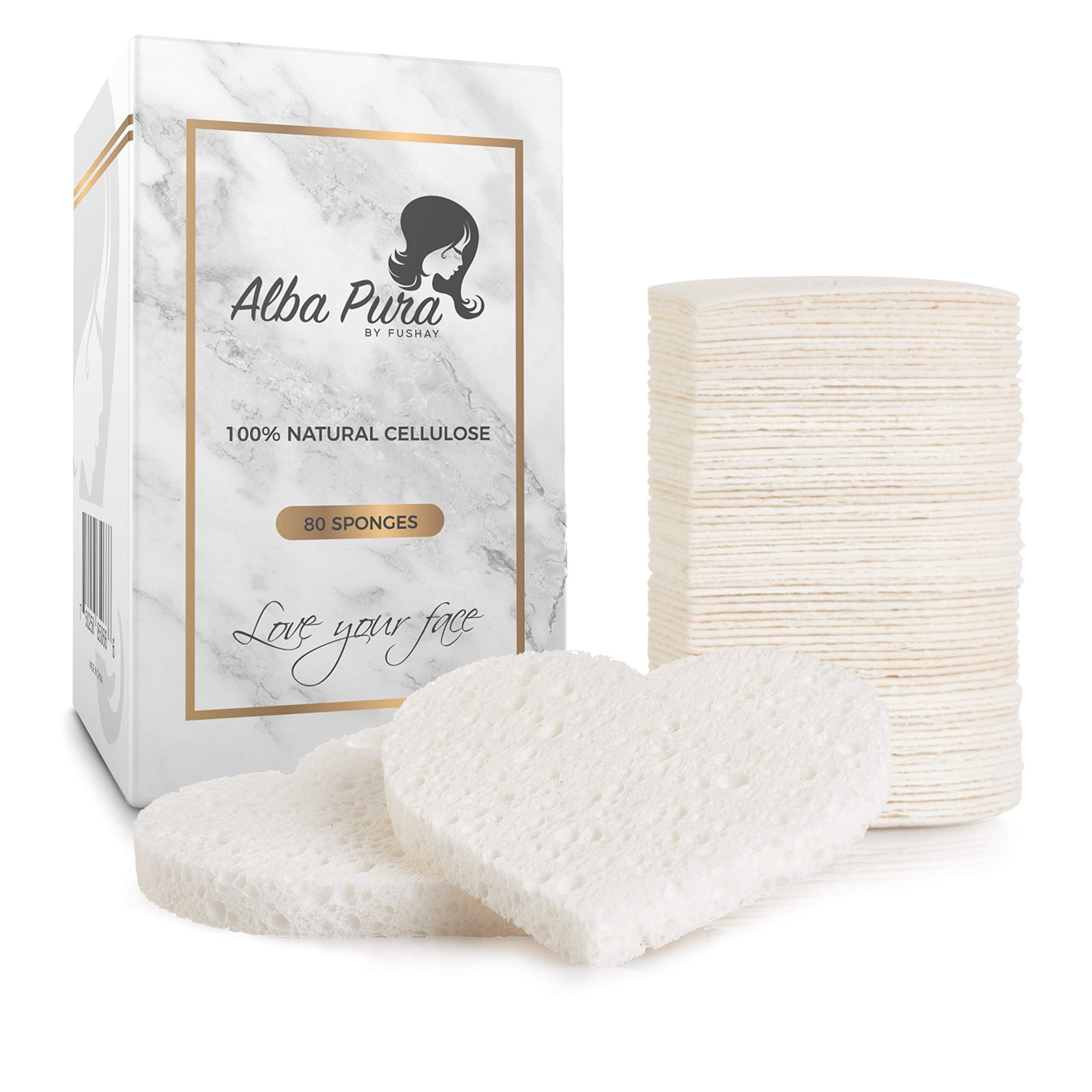 Compressed Facial Sponges for Sensitive Skin Natural Cellulose Sponge for Face Cleansing Exfoliating | Amazon (US)