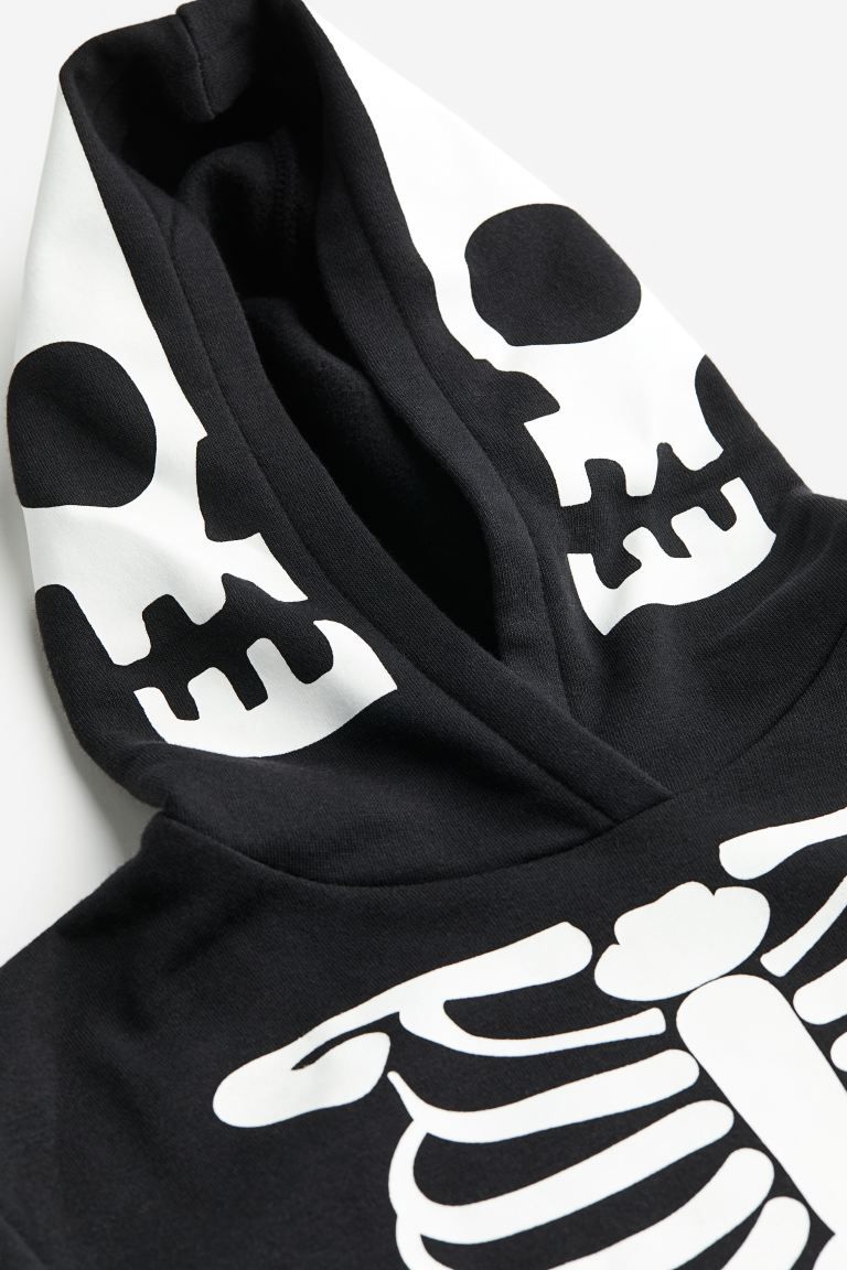 2-piece Printed Sweatsuit - Black/skeleton - Kids | H&M US | H&M (US + CA)