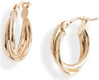 14K Gold Open Twisted Rope Hoop Earrings | Nordstrom