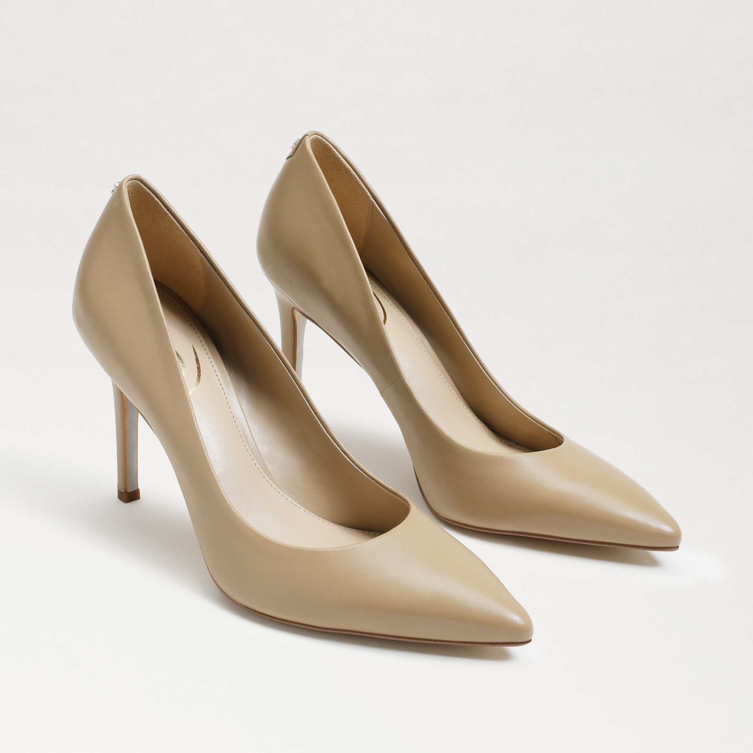 Sam Edelman Hazel Pointed Toe Heel Soft Beige Leather 14.0 | Sam Edelman