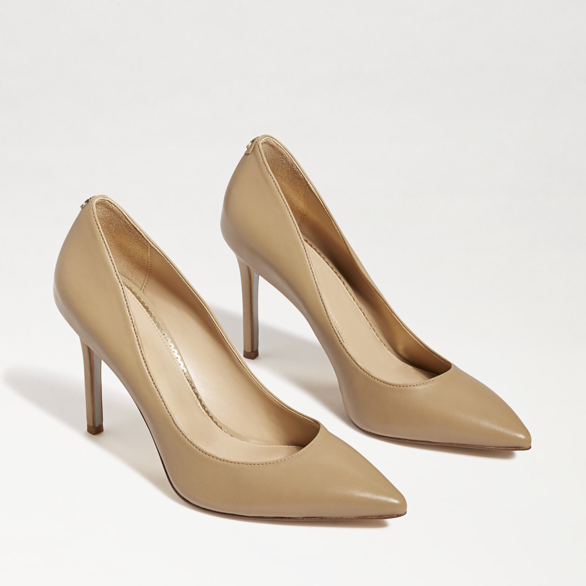 Sam Edelman Hazel Pointed Toe Heel Classic Nude Leather | Sam Edelman