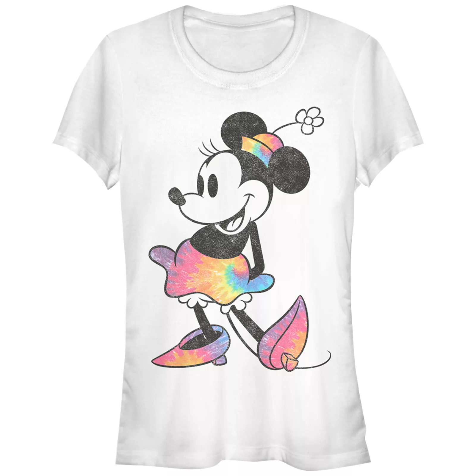 Disney's Minnie Mouse Tie Dye Ensemble Juniors' Graphic Tee, Girl's, Size: XXL, White | Kohl's
