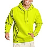 Hanes Men's Sweatshirt, EcoSmart Fleece Hoodie, Cotton-Blend Fleece Hooded Sweatshirt, Plush Flee... | Amazon (US)
