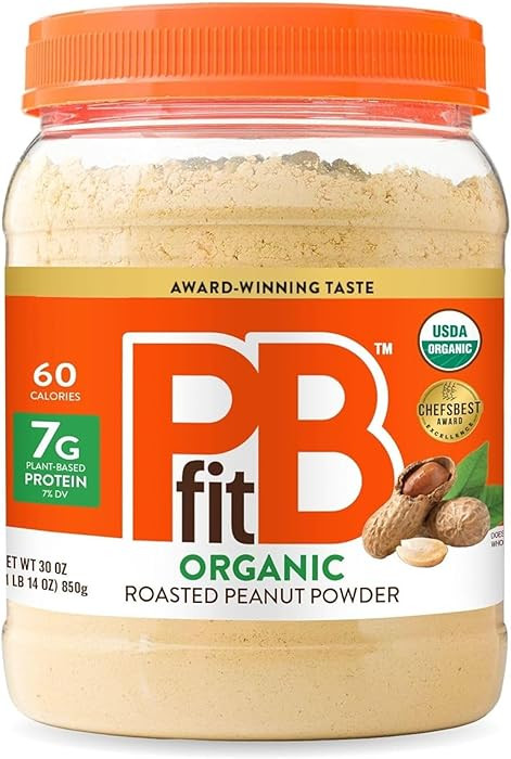 PBfit 30 Ounce Organic Peanut Butter Powder, Powdered Peanut Spread from Real Roasted Pressed Pea... | Amazon (US)