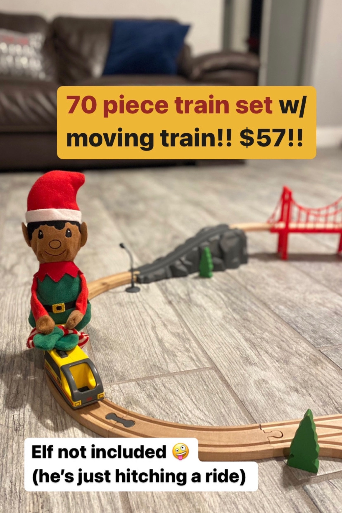 This is Isaac’s most played w/ toy!! So, of course I had to share it. This Toy train set comes w/ 70pieces, including a magnetic, moving locomotive train! There are also parts to create bridges & a Fire station w/ magnetic Rescue vehicles. It’s the perfect gift for Kids! 

#LTKGiftGuide #LTKFind #LTKkids