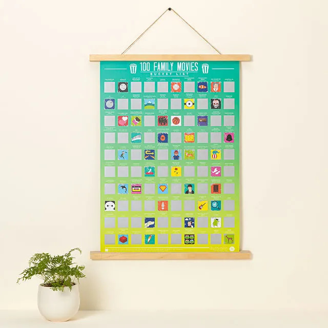 100 Movies Scratch Off Poster | UncommonGoods
