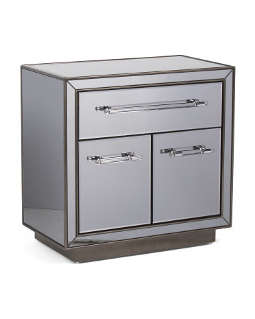 30x17x29 Trevor Mirrored Chairside Chest | TJ Maxx