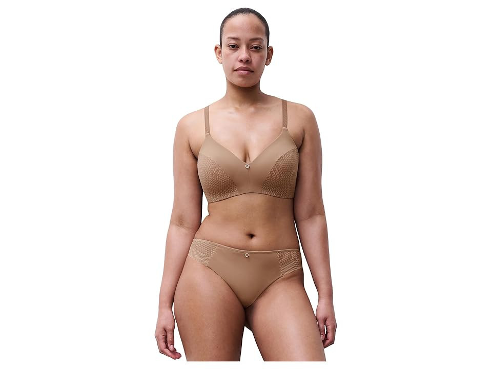 Chantelle Honey Wireless Bra Women's Bra Coffee Latte : 30C, Elastane/Lace/Nylon | Zappos