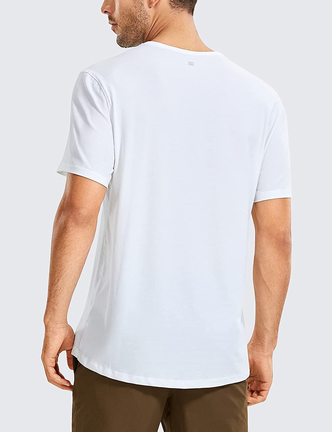 CRZ YOGA Men's Lightweight Pima Cotton Short Sleeve Athletic T-Shirts Workout Quick Dry Loose Fit... | Amazon (US)