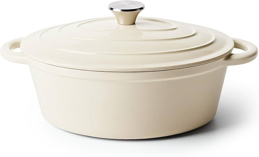 Oval Dutch Oven for Bread Baking, 4.5 Quart Non Stick Enameled Cast Iron Dutch Oven Pot with Lid,... | Amazon (US)