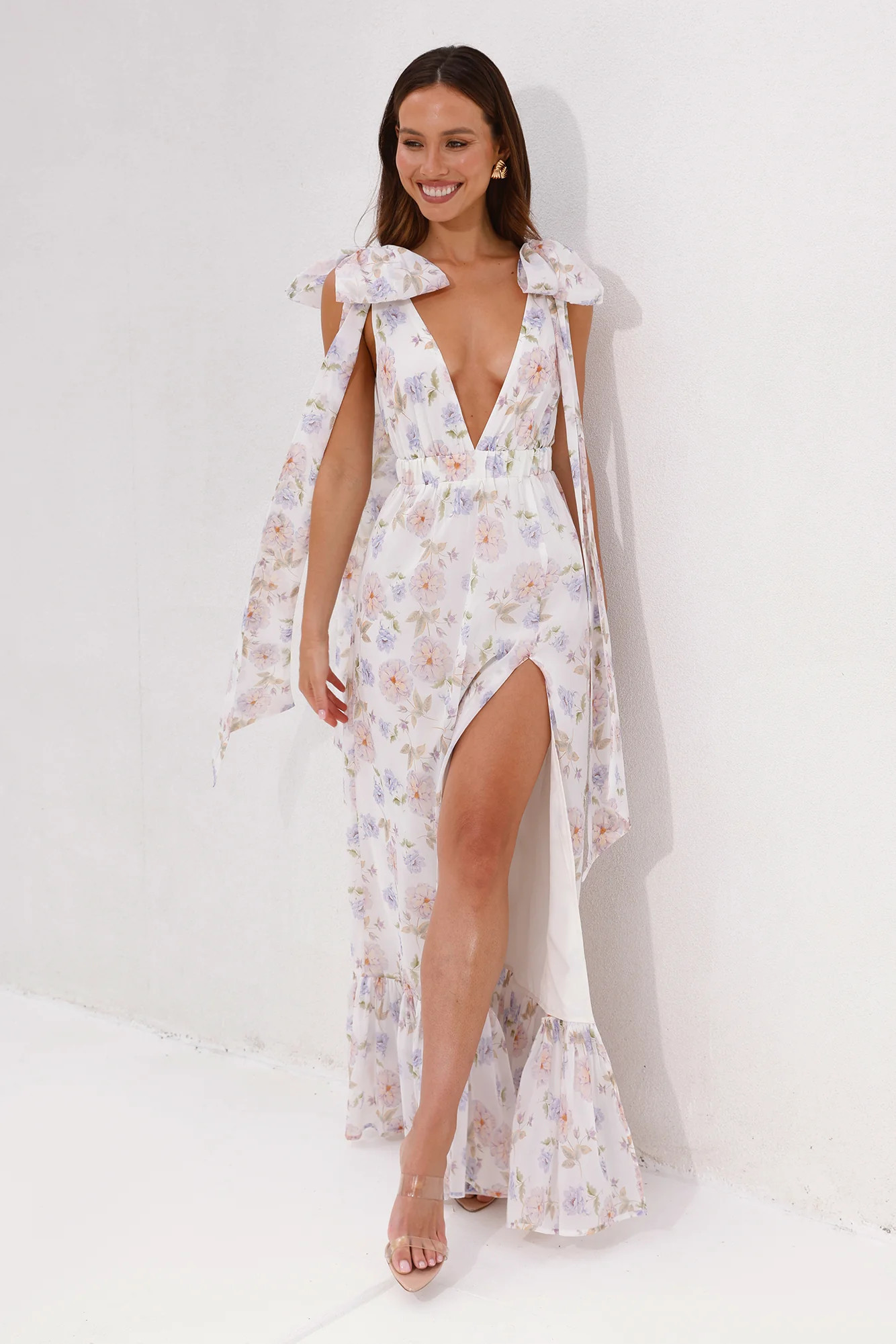 Beauty Of Springtime Maxi Dress Lavender | Hello Molly (AU)